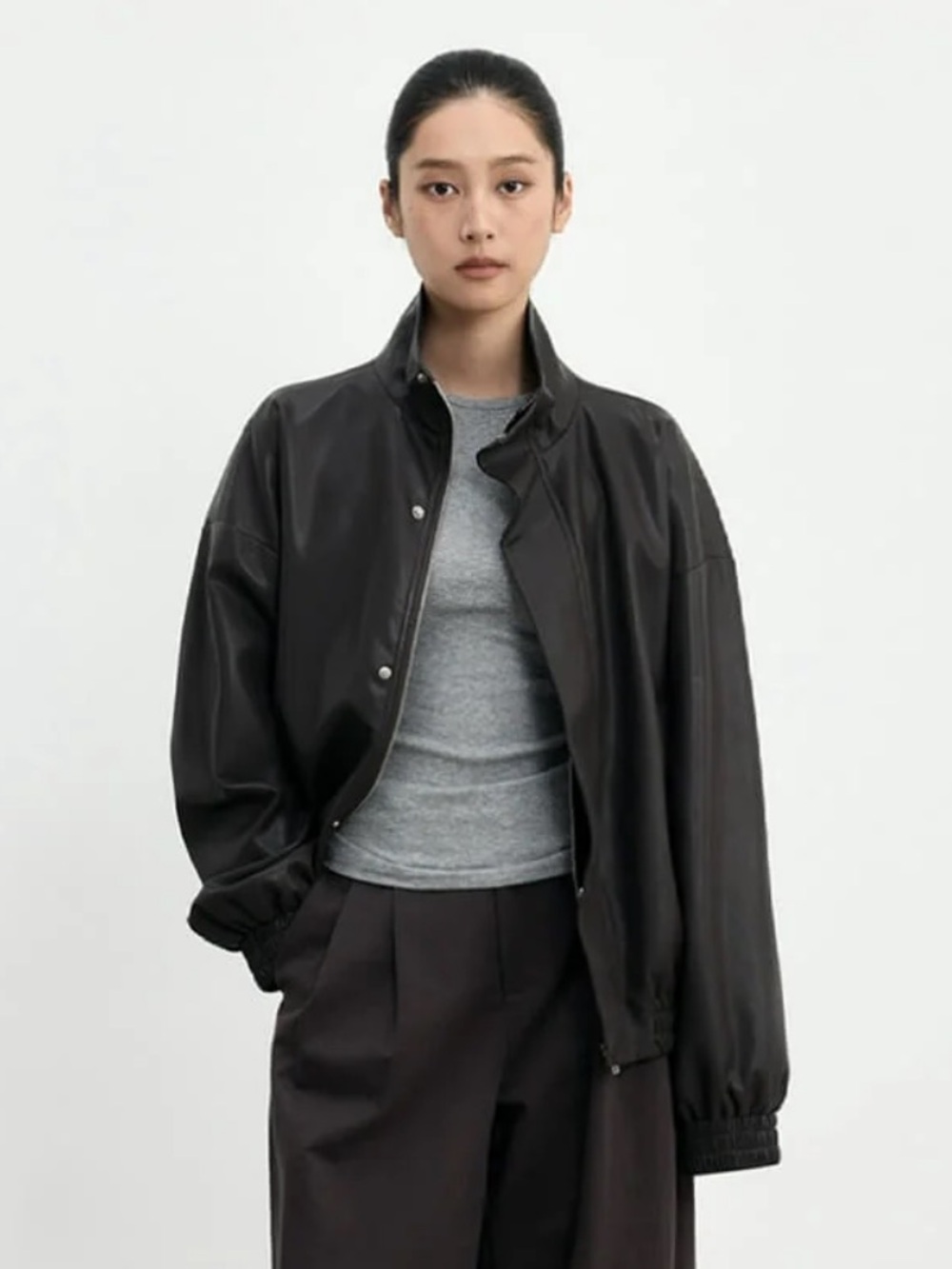 Pixie Market Black Bomber Jacket